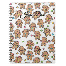 Personalized Gingerbread Men Christmas Notebook ノートブック