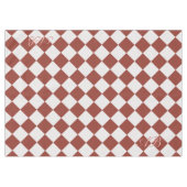 Personalized Gingham Tablecloth, Wine Red  テーブルクロス (正面(横))