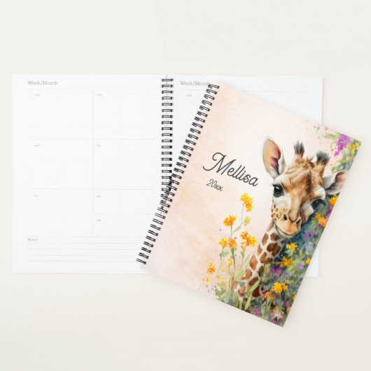 Personalized Giraffe Planner プランナー手帳 (ディスプレー)