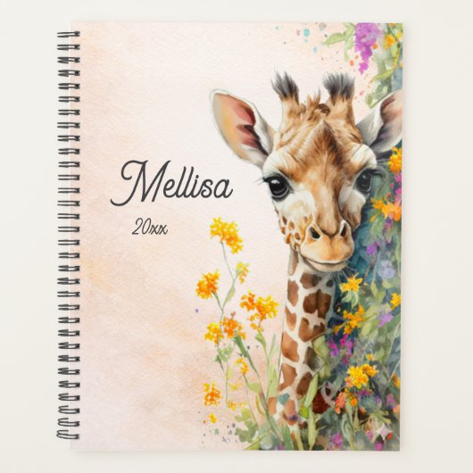 Personalized Giraffe Planner プランナー手帳 (正面)