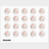 Personalized Girl Birthday Party Sticker ラウンドシール (シート)