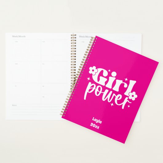 Personalized Girl Power Yearly Planner プランナー手帳 (ディスプレー)