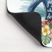 Personalized Girl Who Loves Dolphins Mousepad マウスパッド (コーナー)