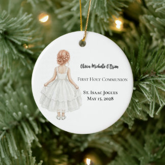 Personalized Girls First Holy Communion  セラミックオーナメント