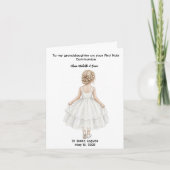 Personalized Girls First Holy Communion  Card カード (正面)