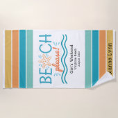 Personalized Girls Weekend Getaway Beach Please ビーチタオル (正面)