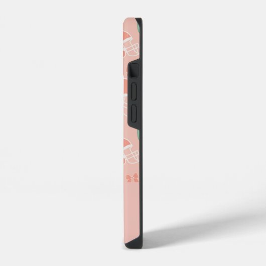 Personalized Girly Football Bow Pattern Phone Case iPhoneケース (左側面)