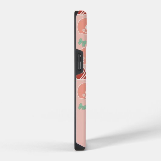 Personalized Girly Football Bow Pattern Phone Case iPhoneケース (右側面)