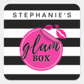 Personalized Glam Box Stickers スクエアシール (正面)
