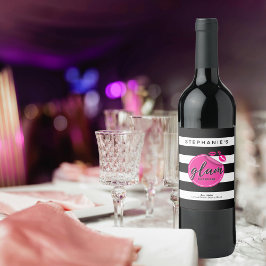 Personalized Glam In A Glass Wine Labels ワインラベル