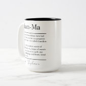 Personalized Glam-Ma Dictionary Definition Grandma ツートーンマグカップ (正面左)