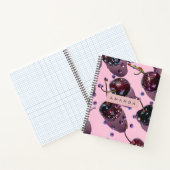 Personalized Glam Sparkle Cherry Design ノートブック (内部)