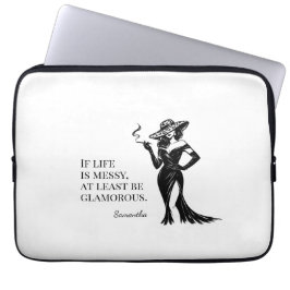 Personalized Glam Style Quote Design  ラップトップスリーブ