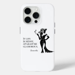 Personalized Glam Style Quote Design  iPhone 15 Proケース