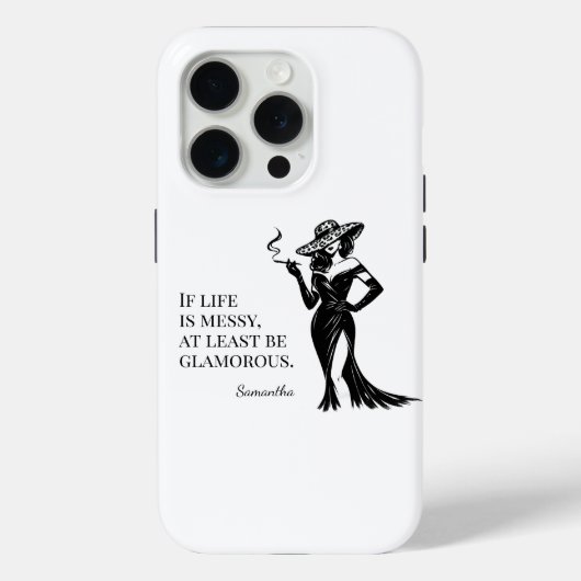Personalized Glam Style Quote Design  Case-Mate iPhoneケース (裏面)