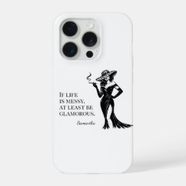 Personalized Glam Style Quote Design  iPhone 15 Proケース
