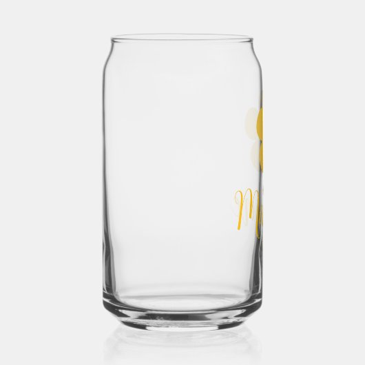 Personalized glass in the shape of a can, floral  ガラス缶 (右)