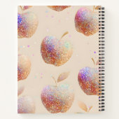 Personalized Glitter Apple Sparkle Fruit Pastel  ノートブック (裏面)