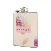 Personalized Glitter Apple Sparkle Fruit Pastel  フラスク (左)