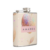 Personalized Glitter Apple Sparkle Fruit Pastel  フラスク (右)