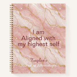 Personalized Glitter Positive Quotes Journal ノートブック
