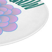 Personalized Glow & Grow Aesthetic Floral Quote カッティングボード (角)