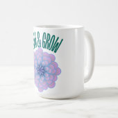 Personalized Glow & Grow Aesthetic Floral Quote コーヒーマグカップ (正面右)