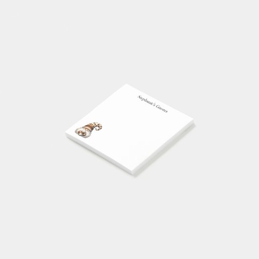 Personalized Gnome Post-It Notes ポストイット (アングル)