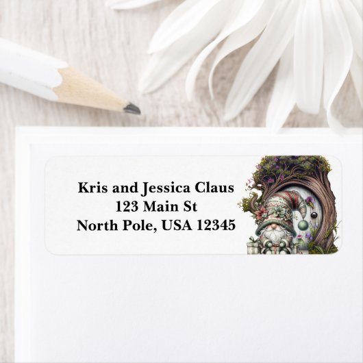 Personalized Gnome Return Address Labels ラベル (インサイチュ)