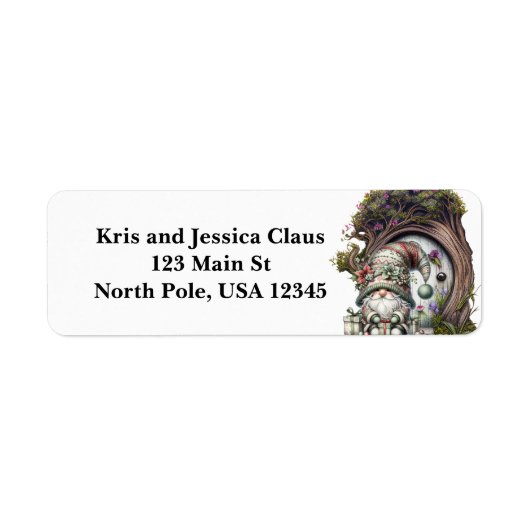 Personalized Gnome Return Address Labels ラベル (正面)