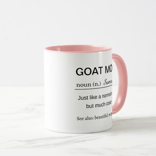 Personalized Goat Mom Definition Coffee マグカップ (正面右)