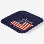 Personalized God Bless America Flag ペーパープレート (傾斜あり)