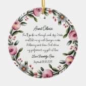 Personalized Godmother Baptism Thank You Ornament セラミックオーナメント (正面)