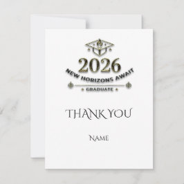 Personalized Gold 2026 Thank You / Tarjeta Gracias サンキューカード