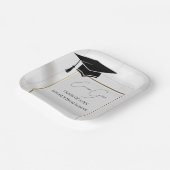 Personalized Gold Border Graduation Party ペーパープレート (傾斜あり)
