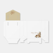 Personalized Gold Botanical Wedding フェイバーボックス (折り畳みなし)