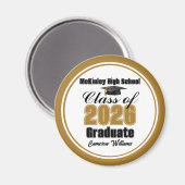 Personalized Gold Class of 2026 Graduation Party マグネット (正面/裏面)