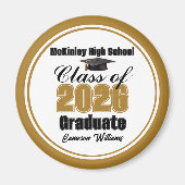 Personalized Gold Class of 2026 Graduation Party マグネット (正面)