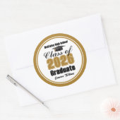 Personalized Gold Class of 2026 Graduation Party ラウンドシール (封筒)