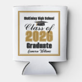 Personalized Gold Class of 2026 Graduation Party 缶クーラー (正面)