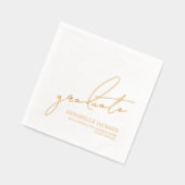 Personalized Gold Graduation 箔ナプキン (左)