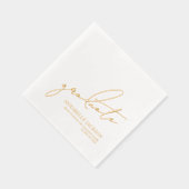 Personalized Gold Graduation 箔ナプキン (右)