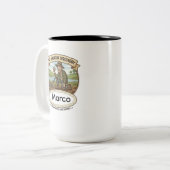 Personalized Gold Hunter Gift - Custom Name Metal  ツートーンマグカップ (正面左)