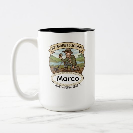 Personalized Gold Hunter Gift - Custom Name Metal  ツートーンマグカップ (左)