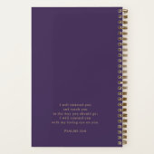 Personalized Gold Script Purple Bible Study ノートブック (裏面)
