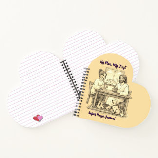 Personalized Gold Sepia Jesus Heart Prayer Journal ノートブック