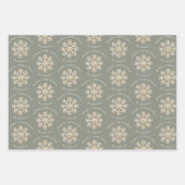 Personalized Gold Snowflake Christmas ラッピングペーパーシート (正面3)