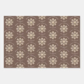 Personalized Gold Snowflake Christmas ラッピングペーパーシート (正面)