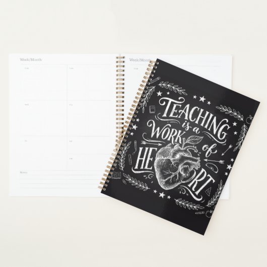 Personalized Gold Spiral Teacher Planner  プランナー手帳 (ディスプレー)