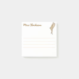 Personalized Gold Swallow for Homeschool parents ポストイット